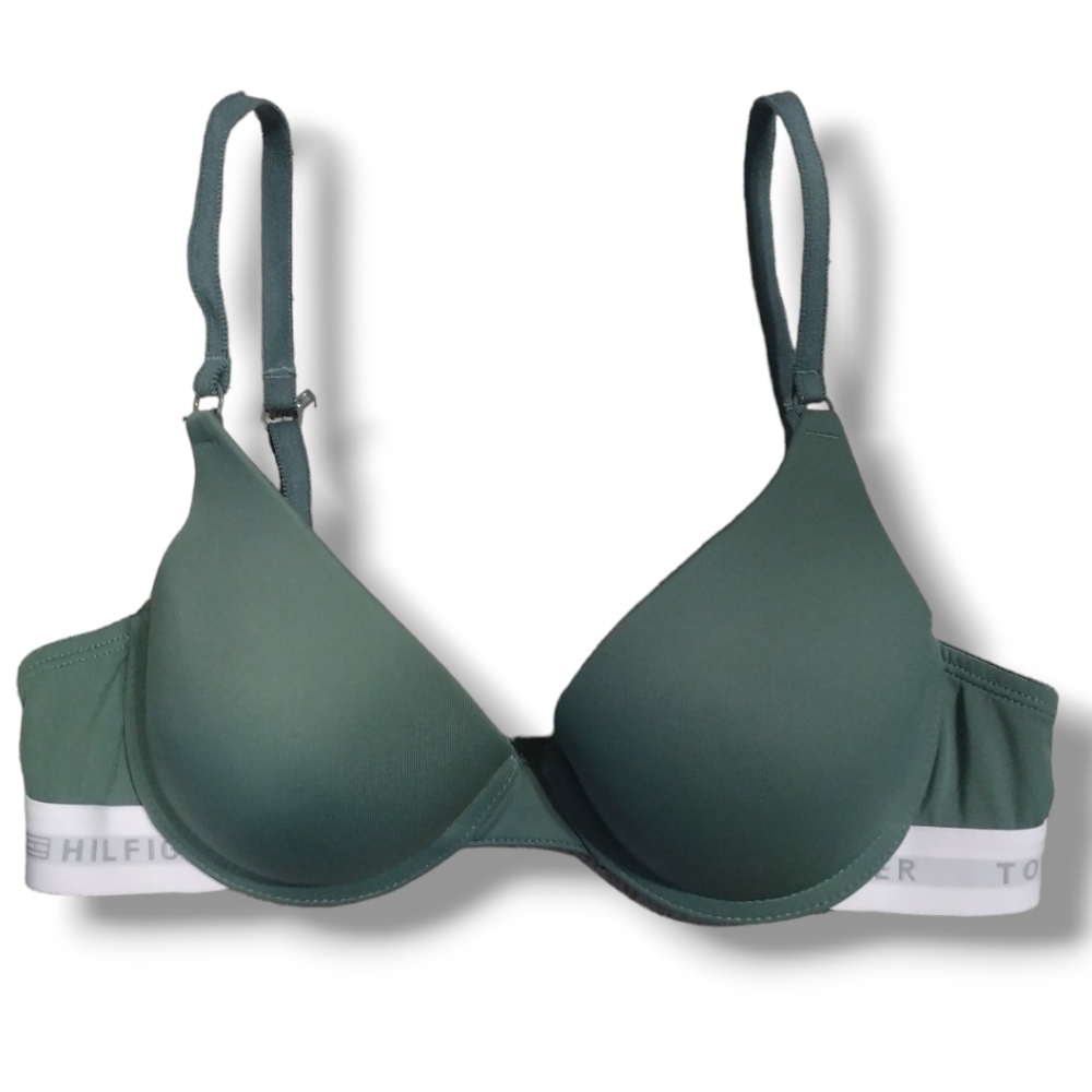 Tommy Hilfiger | Micro Push-Up Bra | Size 34B | Sage | NWOT - Picture 2 of 14